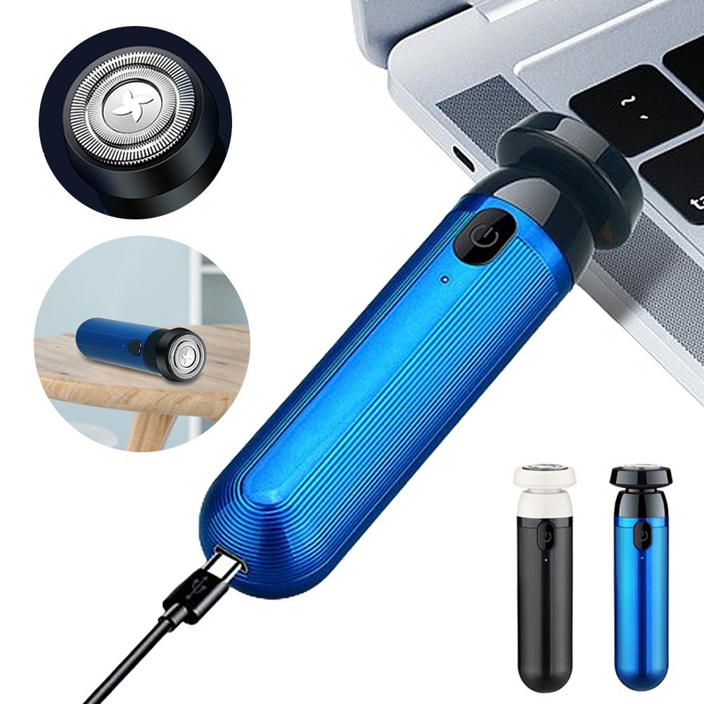 Electric Razor Charging Beard Trimmer Cordless Electric Beard Trimmer Quick Charge Pocket Size Gifts for Men for Home Car Travel