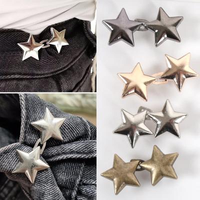 1 Pair Jeans Button Adjustable Clips for Pant Skirts Waist Tightener Buckle Snap Button Pants Pin Button Clothing Accessories