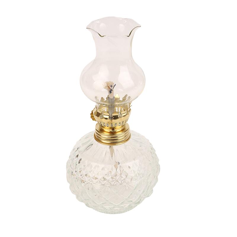Retro Style Glass Oil Lamp Vintage Kerosene Lamp Antique Oil Lamps For Indoor Use Lamplight Tabletop Emergency Lighting Tool