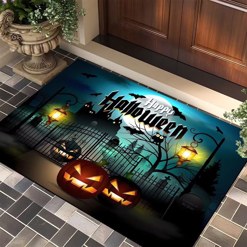 Halloween Themed Doormat Non-Slip Bedroom Kitchen Bathroom Entracne Rugs Living Room Washable Carpet