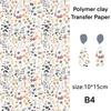 Creative Flower Designs Transfer Sheets Essential Jewelry Making Floral Transfer Sheets for Clay Jewelry Charm