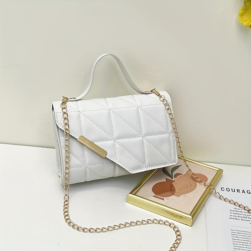 Quilted Checkered Women S Tote Bag Unique And Stylish Makeup Pouch That Is Fashionable And Versatile белый 743₽