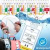 5pcs Cruise Luggage Tag Holder Waterproof Zipper Clear Thick PVC Plastic Accessory Stainless Steel Metal Ring Cruises Travel