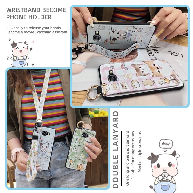 Anti-dust Silicone Phone Case For Samsung Galaxy A510/A5 2016/SM-A510F Soft Case Shockproof Ring Cartoon Back Cover Cute