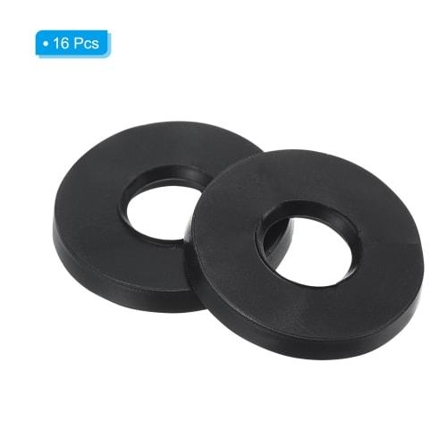 PATIKIL M8 Rubber Flat Washers, 16-Pack, 8mm Inner Diameter, 21mm Outer Diameter, 2mm Thick, Sealing Spacer Gasket Ring for Faucet Pipe Water Hose Fas