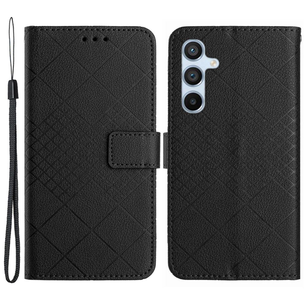 HT06 For Samsung Galaxy A34 5G Shockproof Case Litchi Texture PU Leather Wallet Phone Case