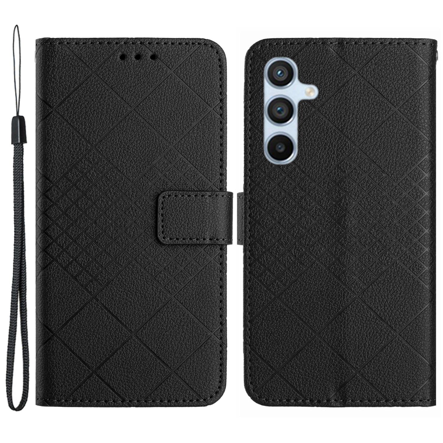 

HT06 For Samsung Galaxy S24+ Leather Case Litchi Texture Wallet Phone Cover Black