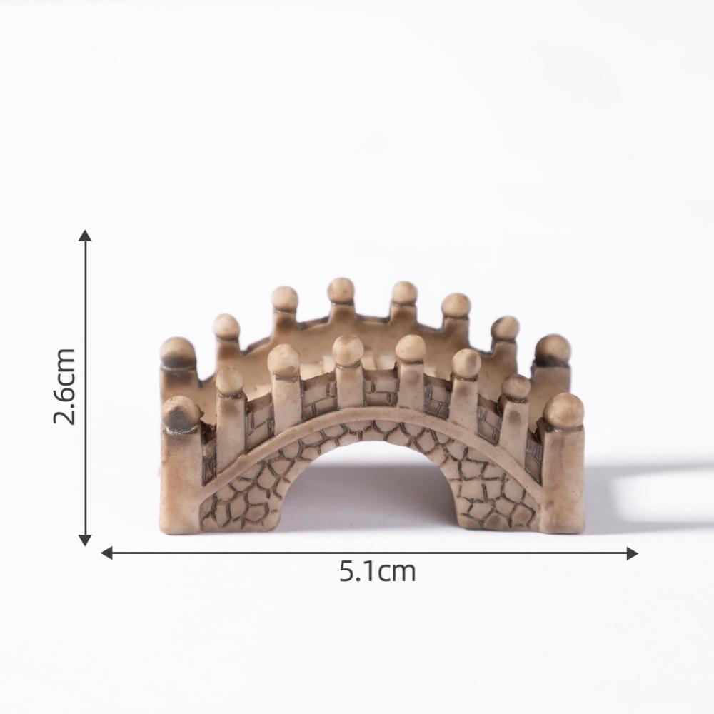 Resin Material Resin Bridge Miniatures Miniature Micro-landscape Resin Bridge Miniature Scene Brown