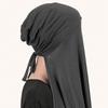 Modal Jersey Sofort-Schal Hijab Mit Verstellbaren Innenkappen Set Frau Muslimischer Hijab Wickeltücher Weiches Stirnband Islam Turban Schal