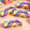 Butter Stick Squishy Fidget Toy Four Color Elastic Cheese Stick Squeeze Prank Toy Stress Anxiety Relief-4F