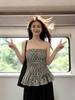 Thailand Beautiful Outer Wear Polka Dot Sleeveless Sling Vest Women's Summer Sexy Back Tube Top with Spice Girl Small Top
