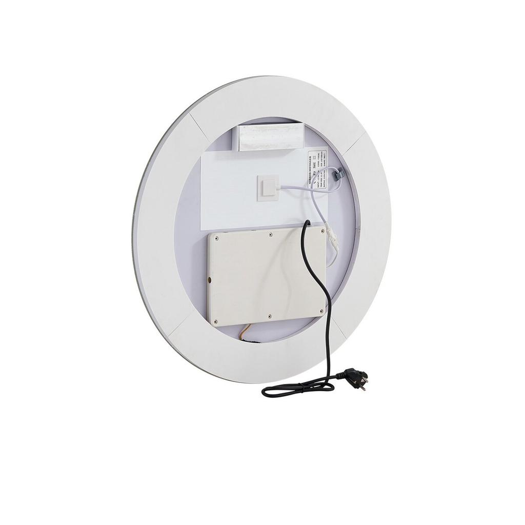 LED Bathroom Mirror 3 Color Anti-fog Wall Mounted Round Vanity Mirror 60cm