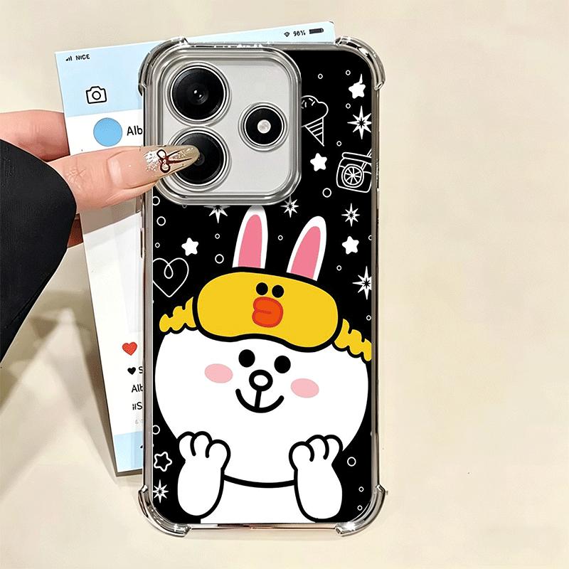 Cartoon Bear B-Browns C-Conys Soft Phone Case For Xiaomi Redmi Note 14 15 Pro Plus 13 12 11S 11T 5G 10 9S 9 Plating Anti-Fall Fu