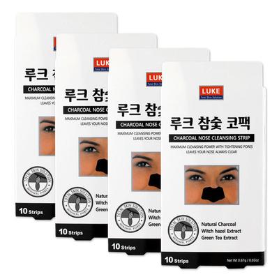 Cham Charcoal Nose Pack 40 Sheets (4 Packs) Blackhead Sebum Pore Care Skin Soothing