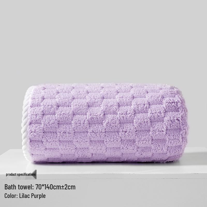 Xiangfengyun Dorge Large Coral Fleece Bath Towel Set - Extra Thick, Soft, and Absorbent (85x150 cm)