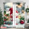 2pcs 2D Flat Printing Merry Christmas Window Curtains Snowman 0 Versatile Fabric Without Electricity Family Party Decoration