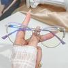 Women’s Glasses Rhinestone Detail Anti Radiation Glasses Blue Light Glasses Embellished Computer Eyewear For Computer