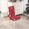 Printed Christmas Day Elastic Chair Cover Household One-Piece Half-Pack Stool Cover Hotel Dining Table Chair Cover