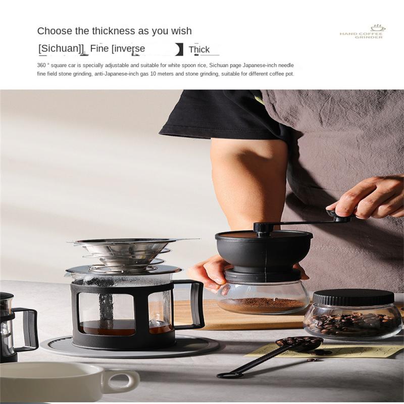 Manual Coffee Machine Professional Adjustable Settings Usb Charging With Ceramic Burr Coffee Accessories Glass Grinder Portable
