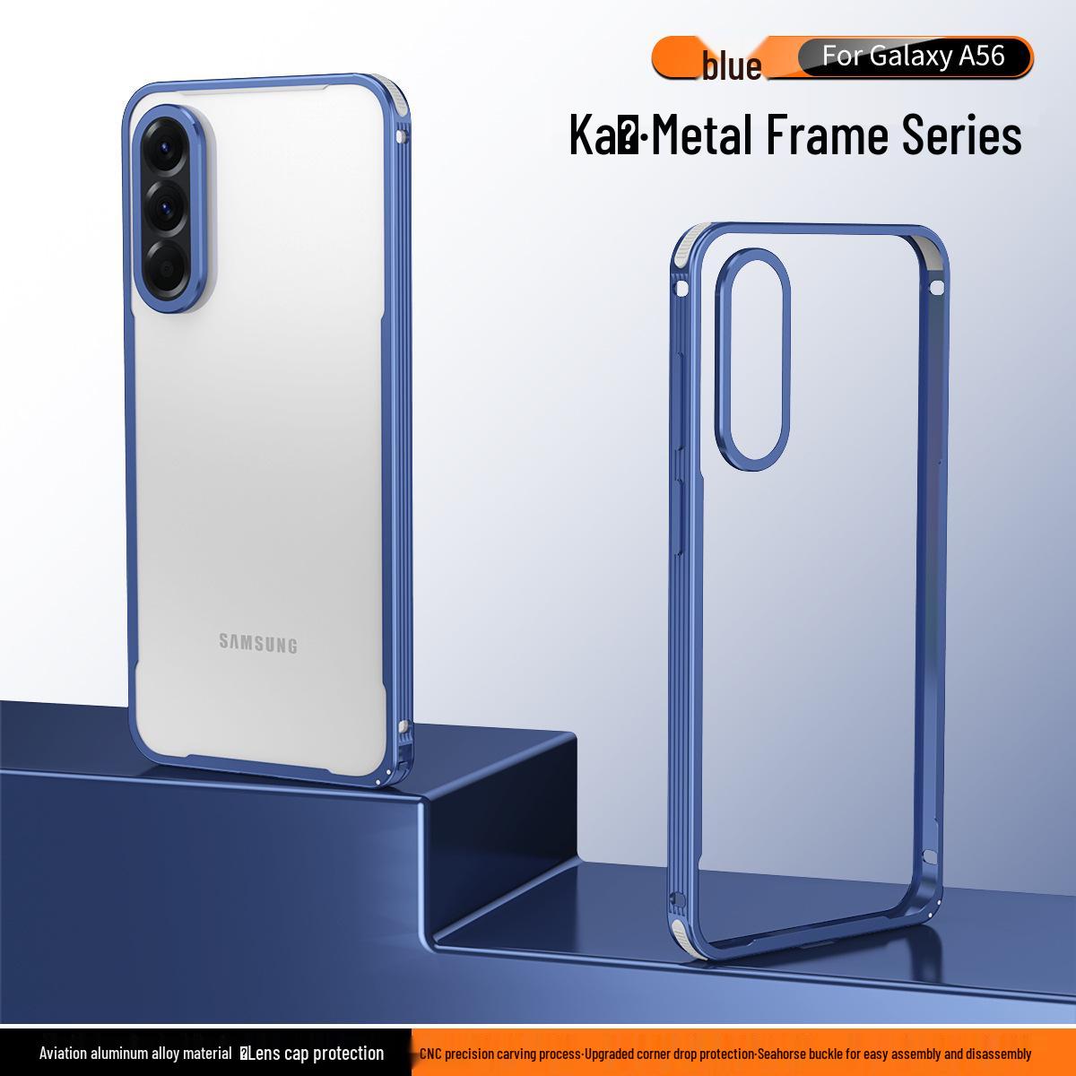 

Samsung A56/A36 Anti-Drop Heat Dissipation Metal Edge Frame Case with Lens Protection Samsung Galaxy A36