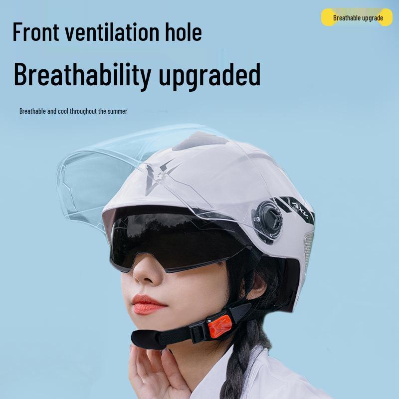 3C Certified Summer Electric Motorcycle Helmet: Sun Protection, Safety, Universal Fit for Men and Women