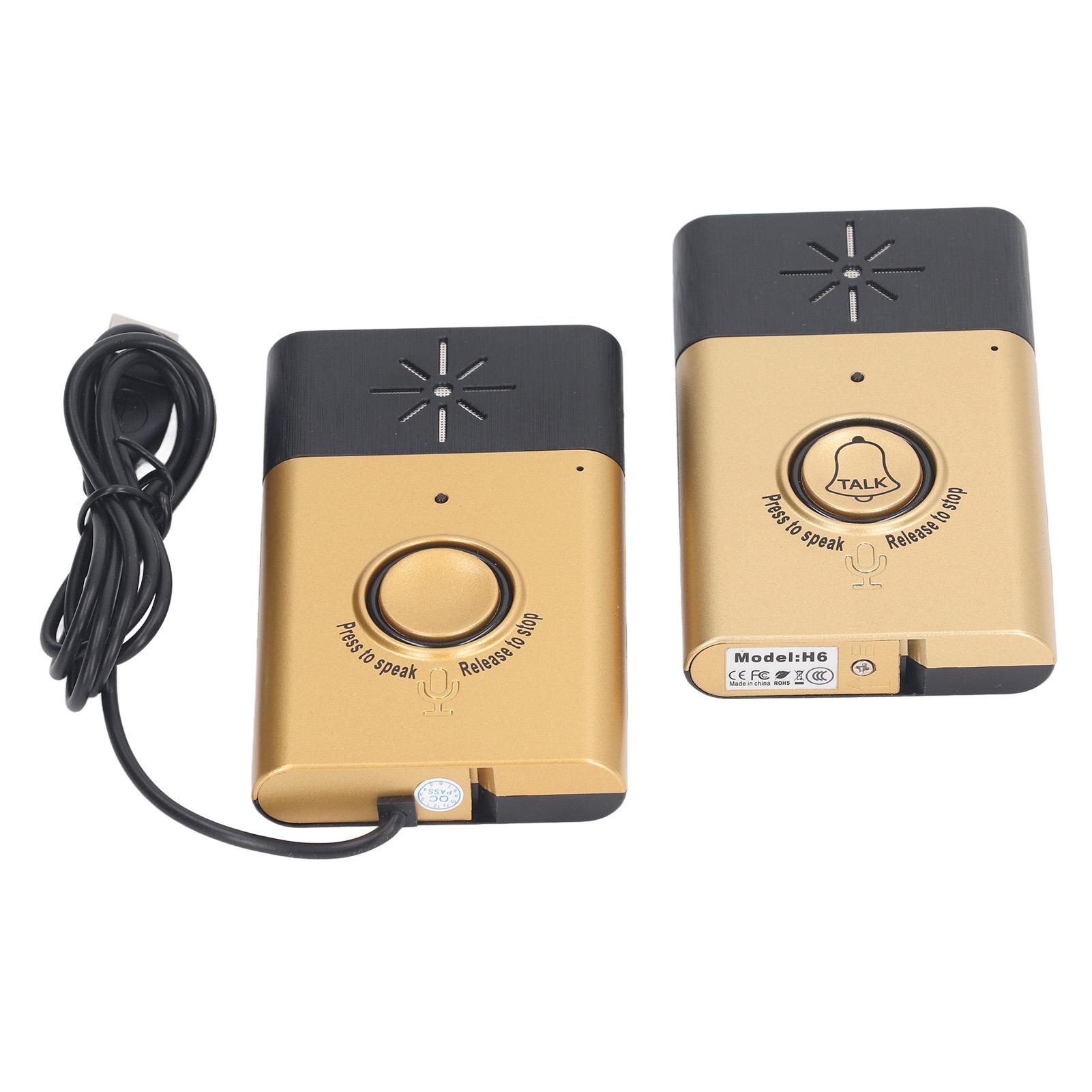 Smart Wireless Voice Doorbell Electronic Two Way Intercom for Home Office Security ABS