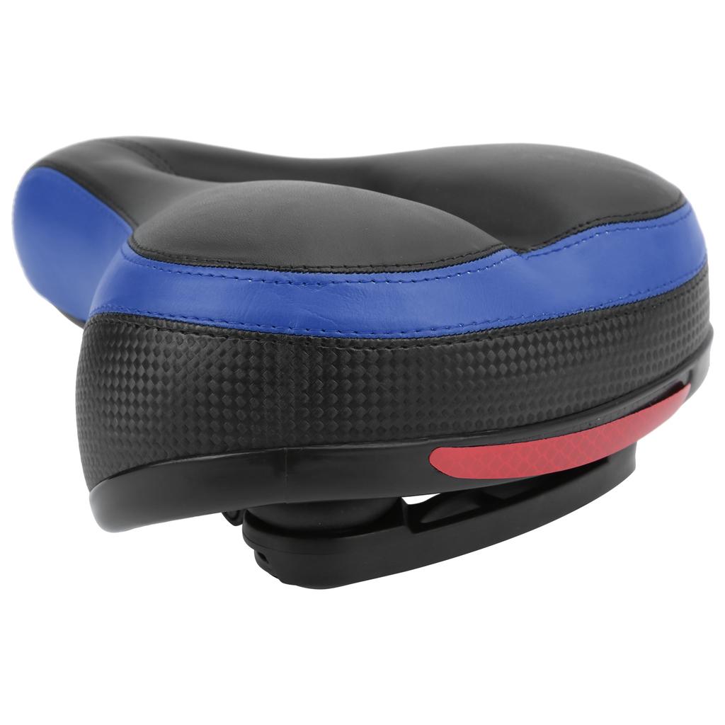 Fahrradsattel Mikrofaserleder Hohlausgeschnitten Stoßdämpfer Mountainbike Sattelsitz(Schwarz Blau )