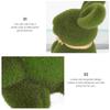 5 Pcs Moss Rabbit Decor Spring Bonsai Garden Ornament Bunny Statue Foam Adornment Easter Scene Layout Outdoor