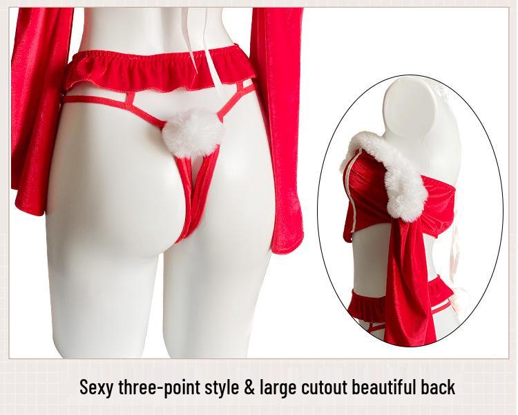 Linlin Ting Lingerie Christmas Sexy Temptation Uniform Set for Flirting and Bedtime Quick Release - Style 2674