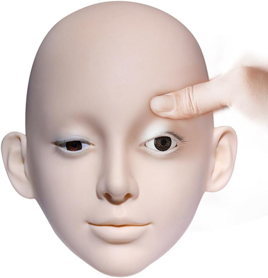 Hadiyah Beauty Soft Rubber Eyelid 3D Simulation Eyelash Beauty Head Model Practice Eyelash Grafting Model Head Tool