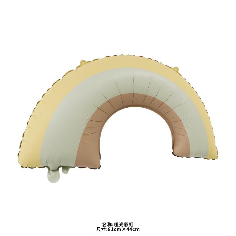 Cute Matte Matte Car Airplane Bear Rainbow Aluminum Film Balloon Children's Birthday Arrangement Balloon