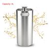 4L Mini Stainless Steel Beer Barrel with Spiral Cover Lid Practical Home Hotel Supplies