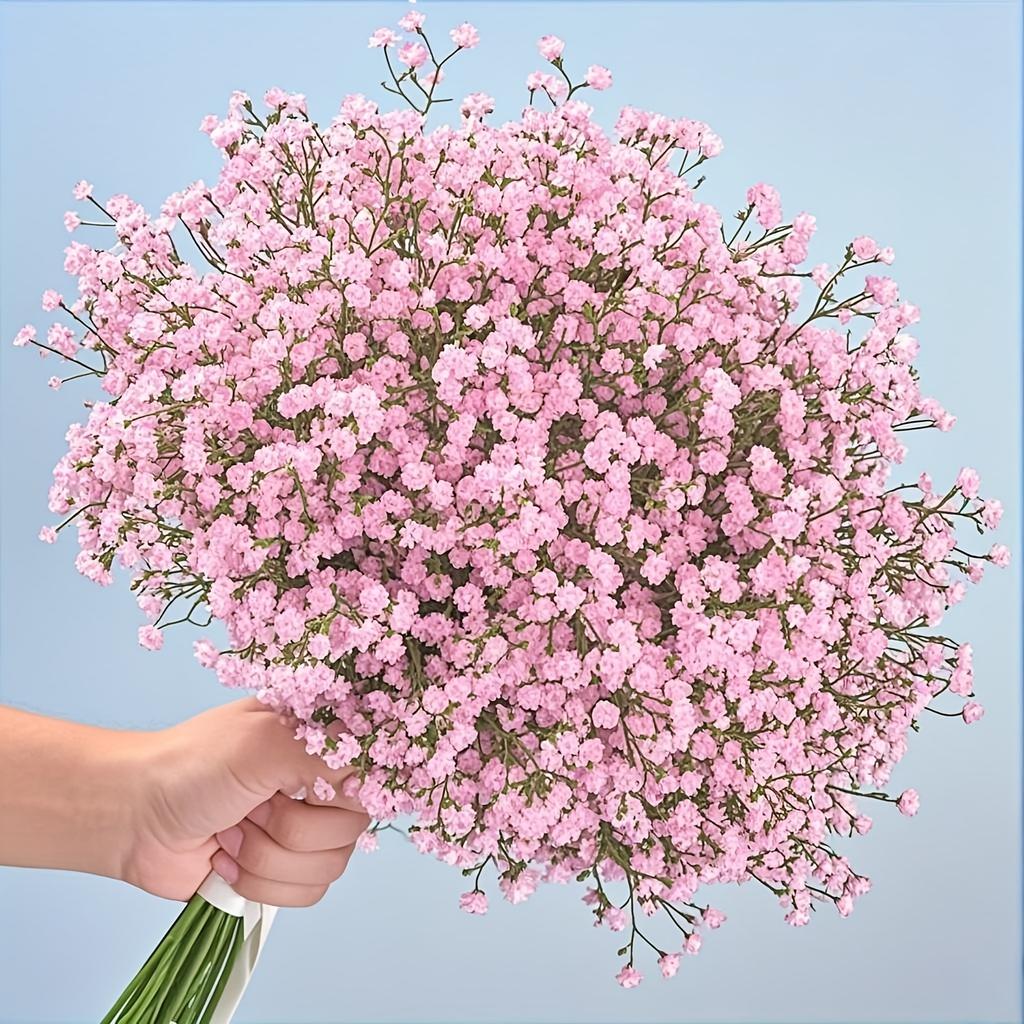 12/24pcs Plastic Artificial Gypsophila Realistic Touch Faux Flowers Wedding Home Decor DIY Craft Party Centerpiece Arrangement