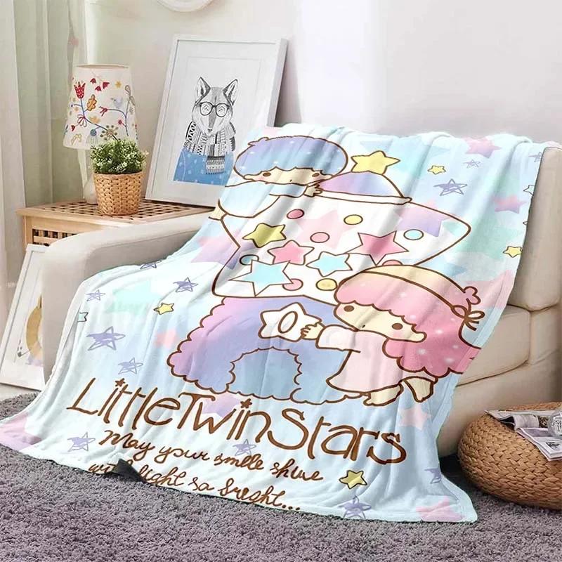 6 Größen Warme Weiche Sanrio Little Twin Stars Decke Flauschig Kinder und Erwachsene Sofa Plüsch Tagesdecke Überwurfdecke für Sofa Bett