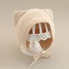 Winter Warm Knitted Baby Hat With Ears Solid Color Baby Boys Girls Cap Beanies Soft Infant Toddler Earflap Hats Bonnet