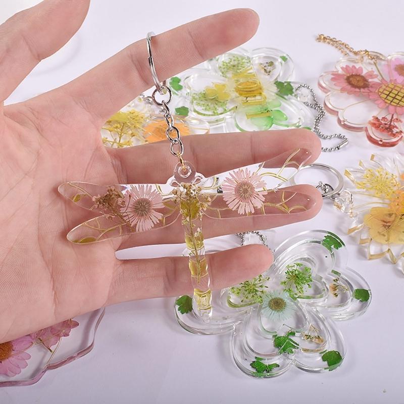 Resin Jewelry Molds Keychain Resin Molds Flower/Animal Silicone Molds for Resin Casting Pendants,Keychains,Earrings