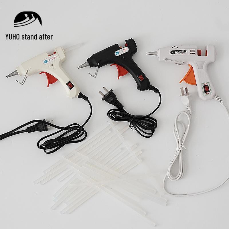 Yuhou Hot Melt Glue Gun with Sticks for DIY Flower Crafting - 20/25/40W