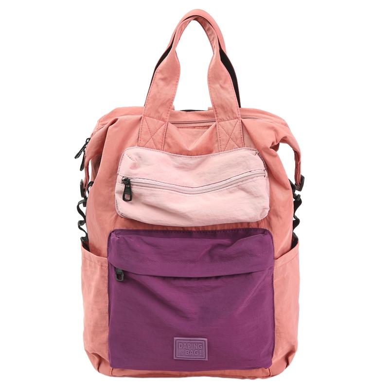 College Style Student Schoolbag Women's Color Block Backpack Computer Backpack