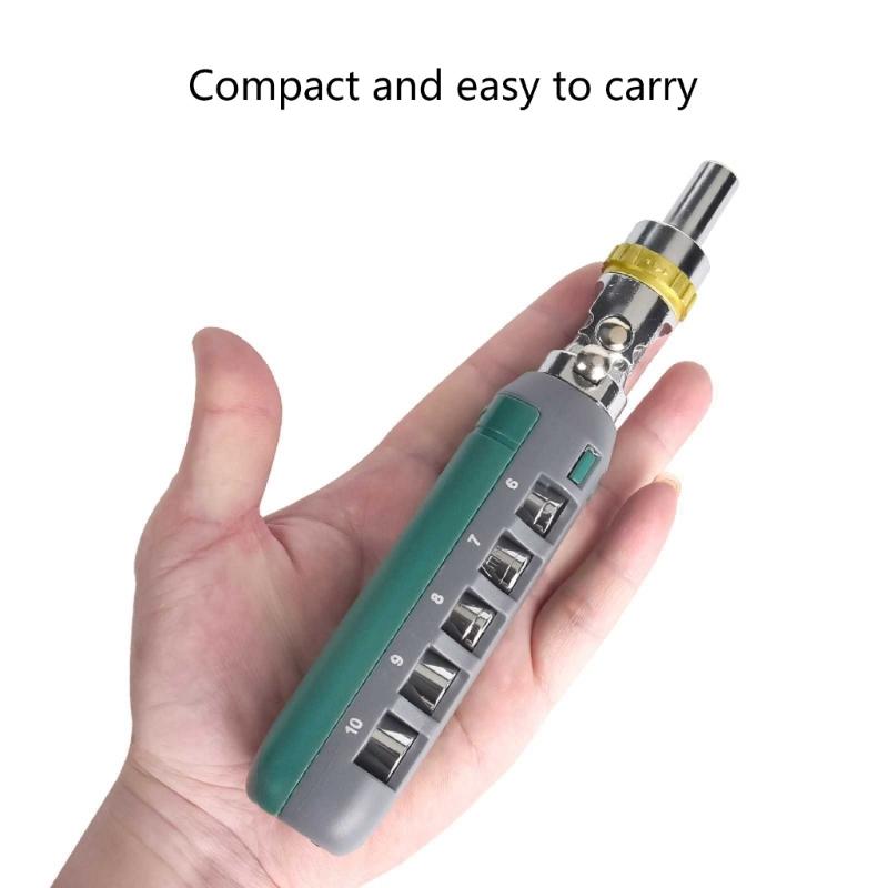 Convenient 14 in 1 Magnetic Screwdriver Set Ratcheting, and Adjustable Angle for Furniture, Home Appliances, DIY