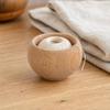 Mini Wooden Tea Bowl Wood Small Simulation Bowl Japanese Wood Needle Pin Cushion Base Holder Sewing Accessories Diy Craft Tool