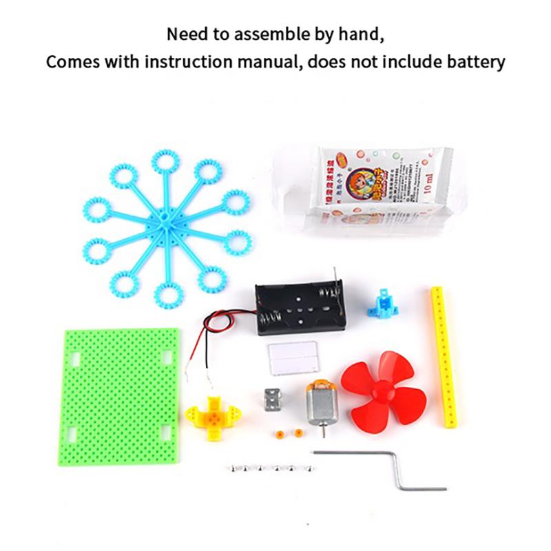 Toys Diy Bubble Machine Assembling Model Material Kits Students Educational Science Experiment Technology Toys For Children