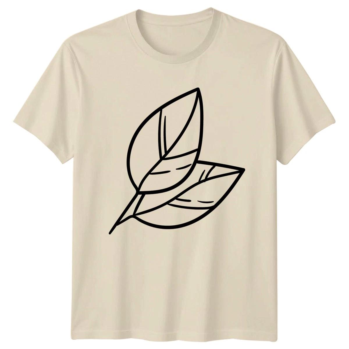 Simple Botanical Leaf Design T-Shirt Botanical Leaf Nature Birthday Gift M