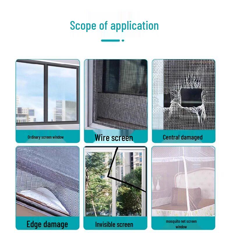Self-Adhesive Insect Screen Repair Patch - Hole Patching & Filling Tool for Windows