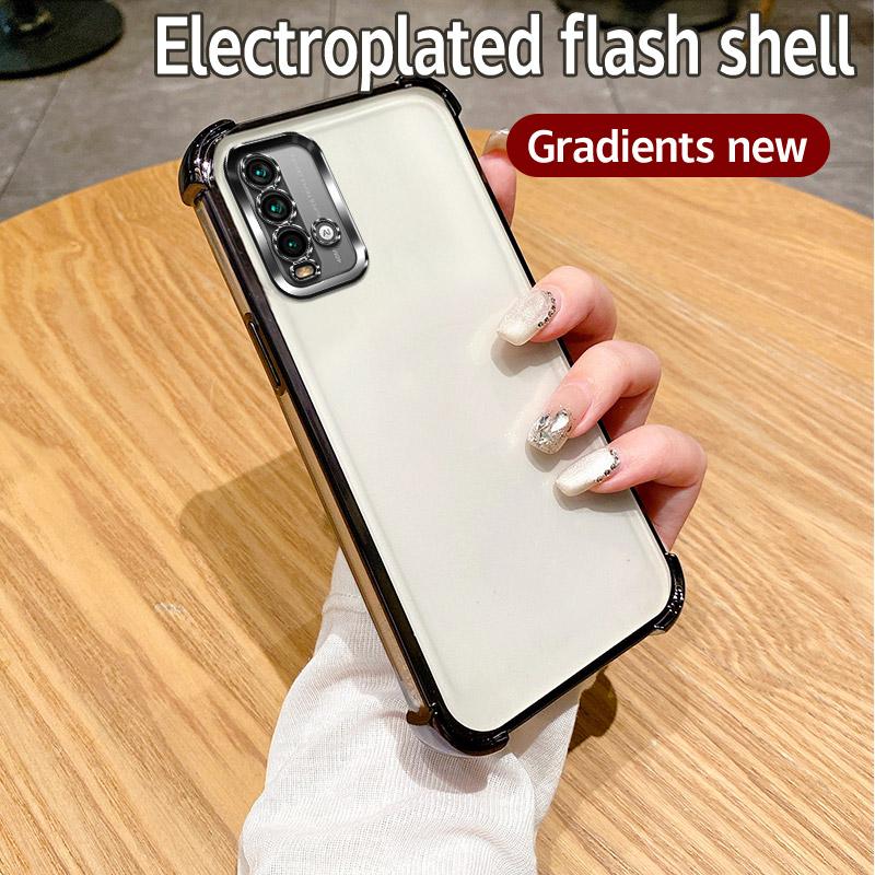 For Redmi 9T Case Redmi 9T Cover Redmi 9T Phone Case Bumper Shockproof Protect Cover Clear Electroplate