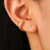Fashion Metal C-Shaped Chunky Ear Clip Earrings for Women Men Simple Gold Color Non-Piercing Ear Cuff Earrings Jewelry Gifts