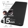 IRONMAN CLUB Rim Flow Yoga Mat, 15mm, Black, Extra Thick, IMC-183