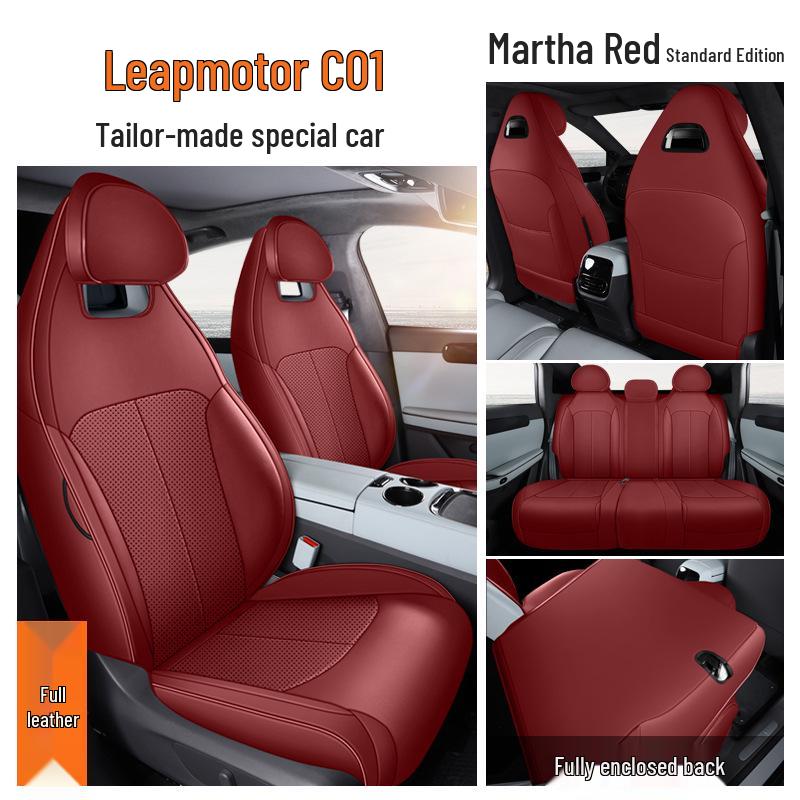 Leapmotor C01 Seat Cover - Breathable, Perforated Leather, 5-Seat, All-Season, Ice Silk Cushion 2022.