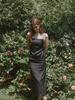Seumaillingonmi Jacquard Satin Skirt (Black)