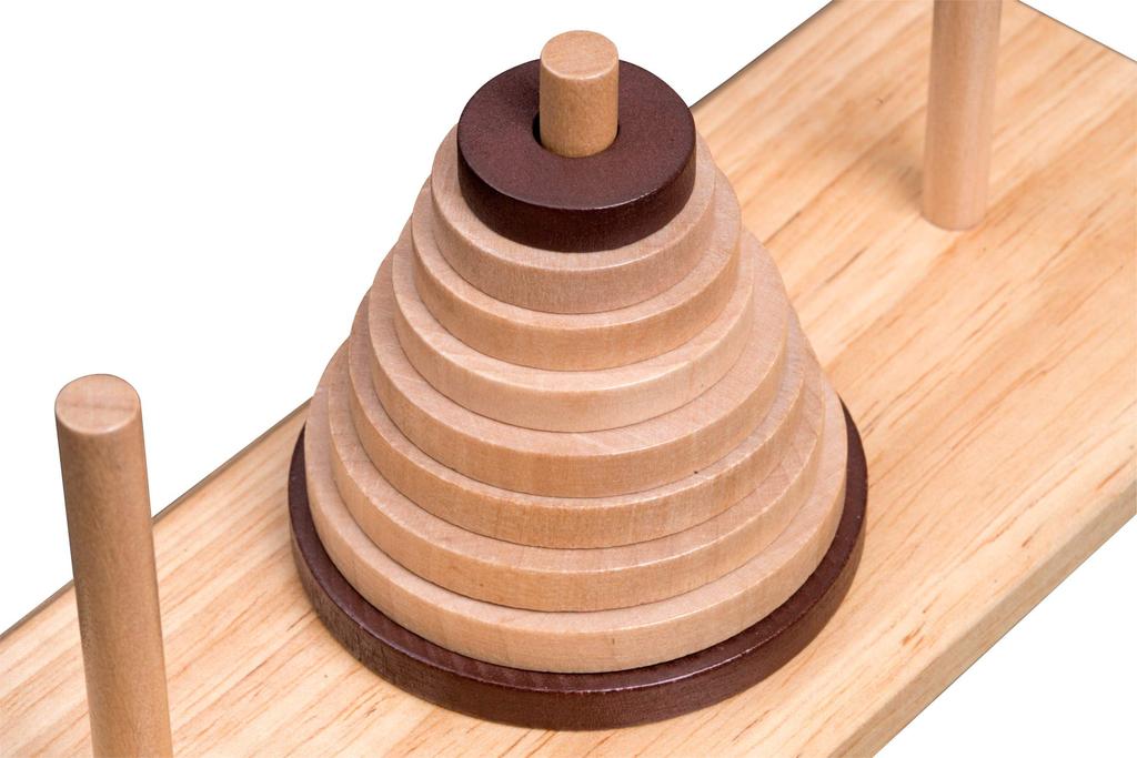 Philos Tower of Hanoi Wooden Warmth of Wood Brain Teaser Kids Educational Gift Puzzle Classic Game 9-step