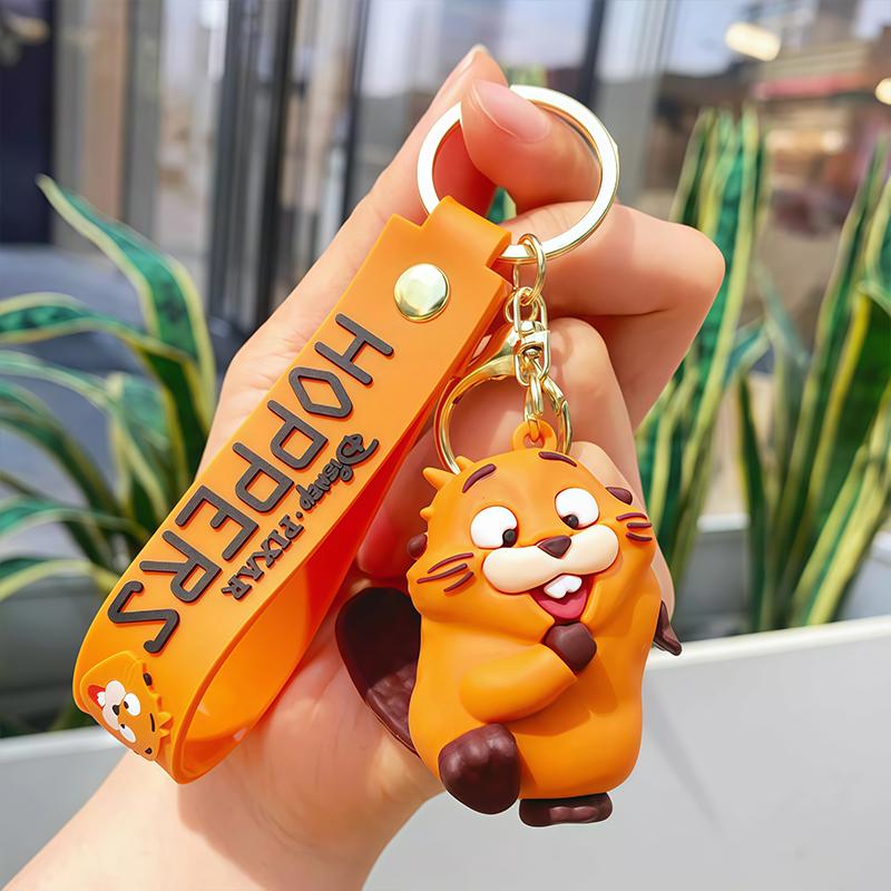 Anime Hoppers Mabel Keychain, Cartoon Hoppers Pvc Figure Keychain, Backpack Bag Car Keyring Pendant Prop Gift